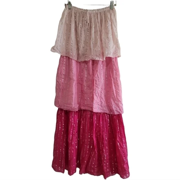 PQ Swim Strapless Dress in Pink and Cream - Picture 3 of 9